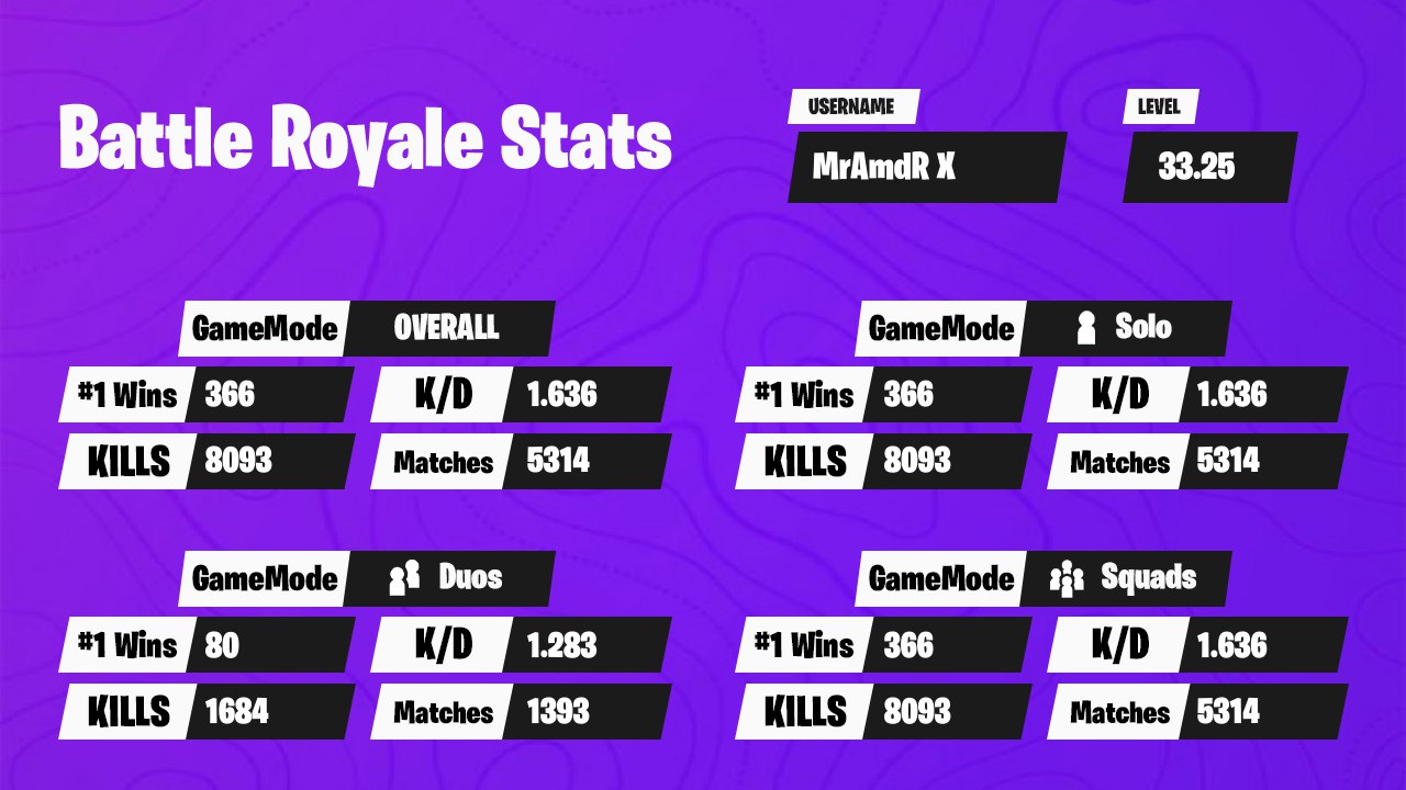 Battle Royale Player Stats